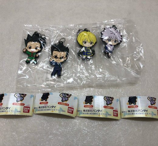 未開封★HUNTER×HUNTER/ハンター×ハンター カプセルラバーマスコット キルア ゴン クラピカ レオリオ セット【中古】【008】083