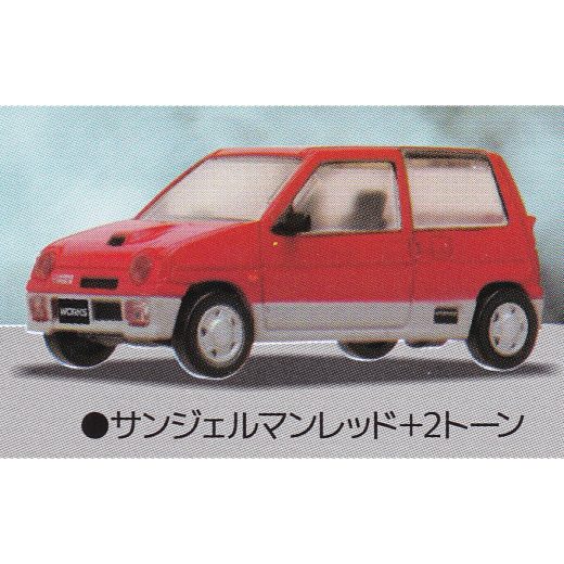 サンジェルマンレッド＋2トーン 【1／64スケール スズキアルトワークス M-CL11V編 スタンド・ストーンズ SUZUKI WORKS ミニカー グッズ フィギュア ガチャガチャ カプセルトイ】【即納 在庫品】【数量限定】【単品】