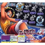 【中古】【非常に良い】ガシャポン ONE PIECE ワンピース Wメタルチャーム2 シルバーver.6種セット