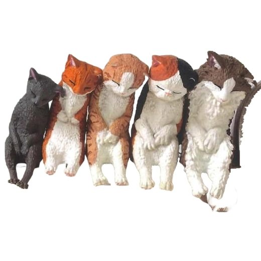 エール いっしょにねんね にゃんこ × 全5種セット フルコンプ ガチャガチャ カプセルトイ 猫 フィギュア
