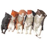 エール いっしょにねんね にゃんこ × 全5種セット フルコンプ ガチャガチャ カプセルトイ 猫 フィギュア