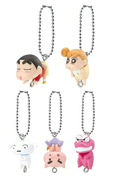 クレヨンしんちゃん つまんでつなげてマスコット パステルカラー ボールチェーンver. 全5種セット コンプ コンプリートセット