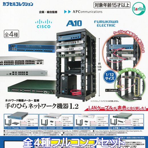 ネットワーク機器メーカー監修 手のひらネットワーク機器1.2 ターリン・インターナショナル 【全4種フルコンプセット】 アプライアンス ハードウェア グッズ ミニチュア フィギュア ガチャガチャ カプセルトイ【即納 在庫品】【数量限定】【フルコンプリート】