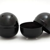 あミューズ 65mm空カプセル 50個入 (不透明) ガチャガチャ 外径約65mm×約70mm (黒)