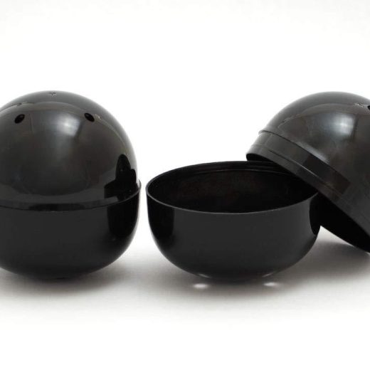 あミューズ 65mm空カプセル 50個入 (不透明) ガチャガチャ 外径約65mm×約70mm (黒)
